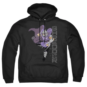 Black pullover hoodie with Teenage Mutant Ninja Turtles Retro Arcade Shredder graphic