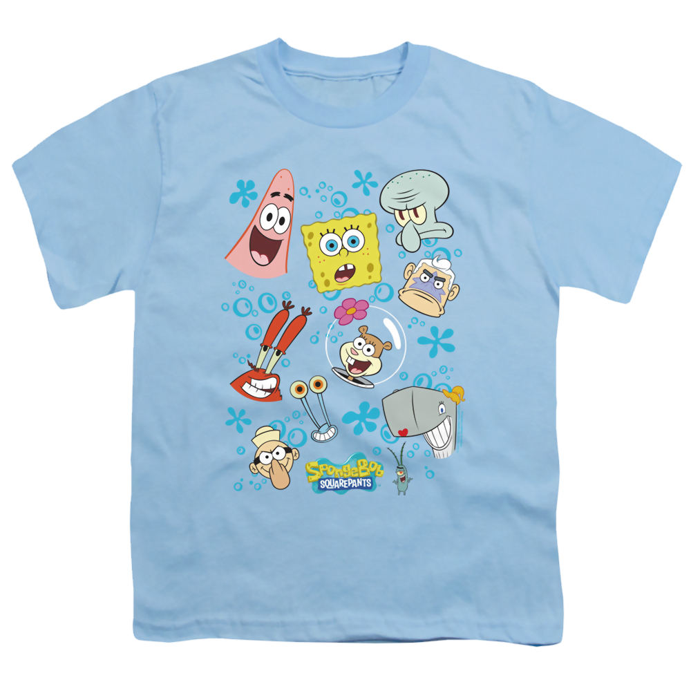 SpongeBob SquarePants Character Faces - Youth T-Shirt Youth T-Shirt (Ages 8-12) SpongeBob SquarePants