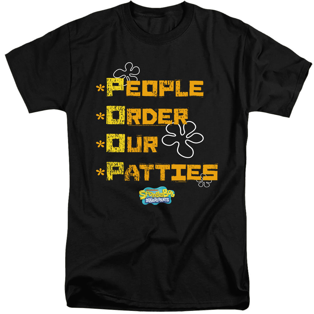SpongeBob SquarePants People Order Our Patties - Men's Tall Fit T-Shirt Men's Tall Fit T-Shirt SpongeBob SquarePants