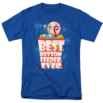 Royal men's regular fit t-shirt with SpongeBob SquarePants Best. Bottom Feed. Ever. graphic