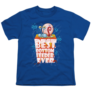 Royal youth t-shirt for ages 8 to 12 with SpongeBob SquarePants Best. Bottom Feed. Ever. graphic