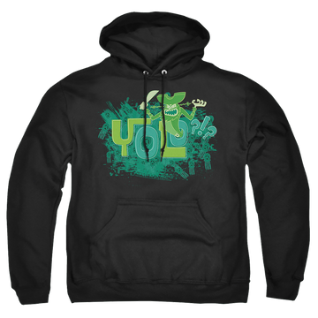 Black pullover hoodie with SpongeBob SquarePants Yolo?!? graphic