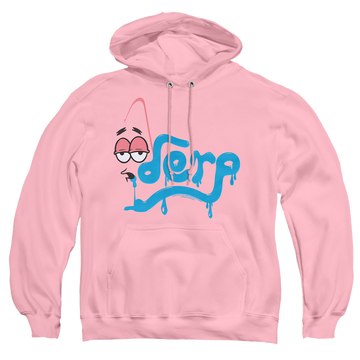 Pink pullover hoodie with SpongeBob SquarePants Derp graphic