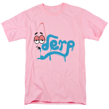 Pink men's regular fit t-shirt with SpongeBob SquarePants Derp graphic