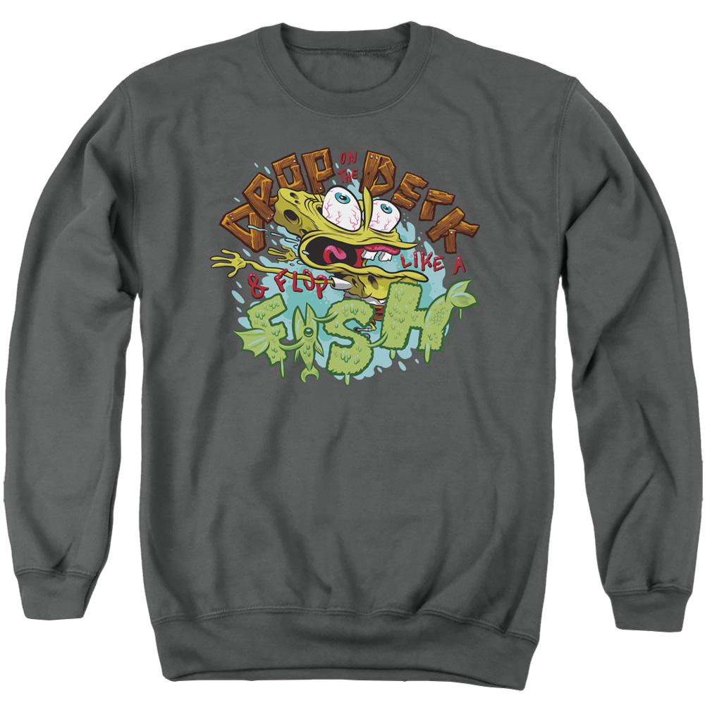 SpongeBob SquarePants Drop And Flop - Men's Crewneck Sweatshirt Men's Crewneck Sweatshirt SpongeBob SquarePants