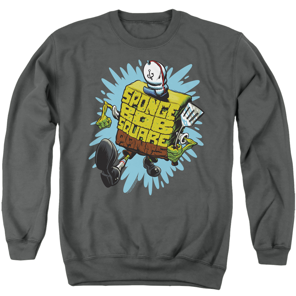 SpongeBob SquarePants Letter Spongebob - Men's Crewneck Sweatshirt Men's Crewneck Sweatshirt SpongeBob SquarePants
