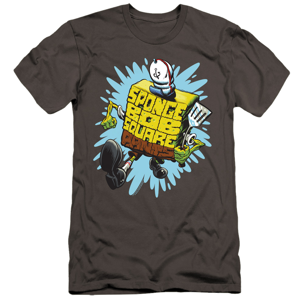 SpongeBob SquarePants Letter Spongebob - Men's Premium Slim Fit T-Shirt Men's Premium Slim Fit T-Shirt SpongeBob SquarePants