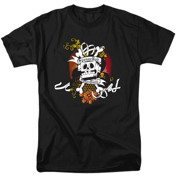 Black men's regular fit t-shirt with SpongeBob SquarePants Rest In Peace graphic