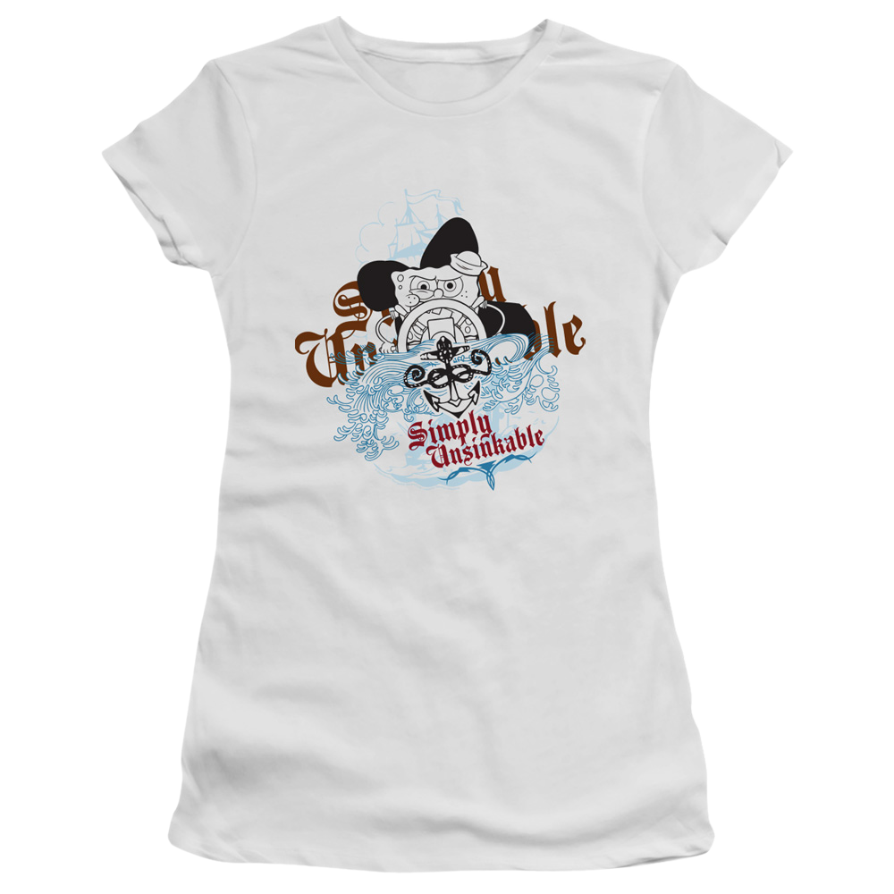 SpongeBob SquarePants Simply Unsinkable - Juniors T-Shirt Juniors T-Shirt SpongeBob SquarePants