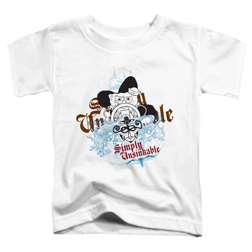 White toddler t-shirt with SpongeBob SquarePants Simply Unsinkable graphic
