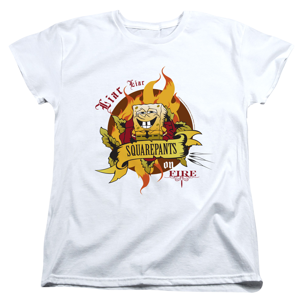 SpongeBob SquarePants Liar Liar Pants On Fire - Women's T-Shirt Women's T-Shirt SpongeBob SquarePants