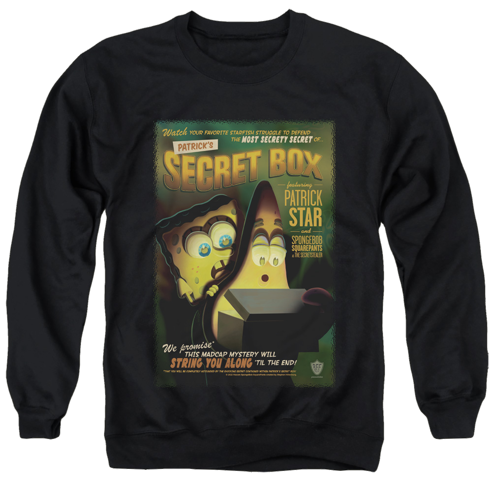 SpongeBob SquarePants Patrick’S Secret Box - Men's Crewneck Sweatshirt Men's Crewneck Sweatshirt SpongeBob SquarePants