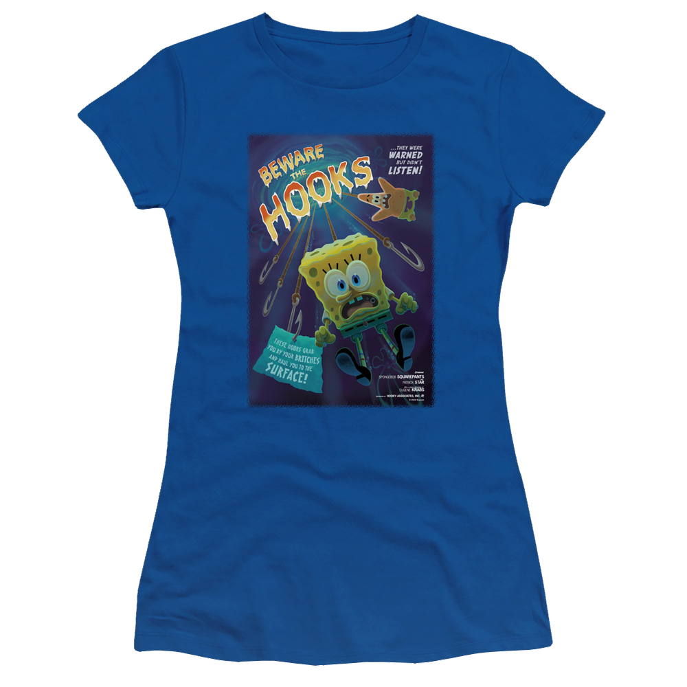 SpongeBob SquarePants Beware The Hooks - Juniors T-Shirt Juniors T-Shirt SpongeBob SquarePants