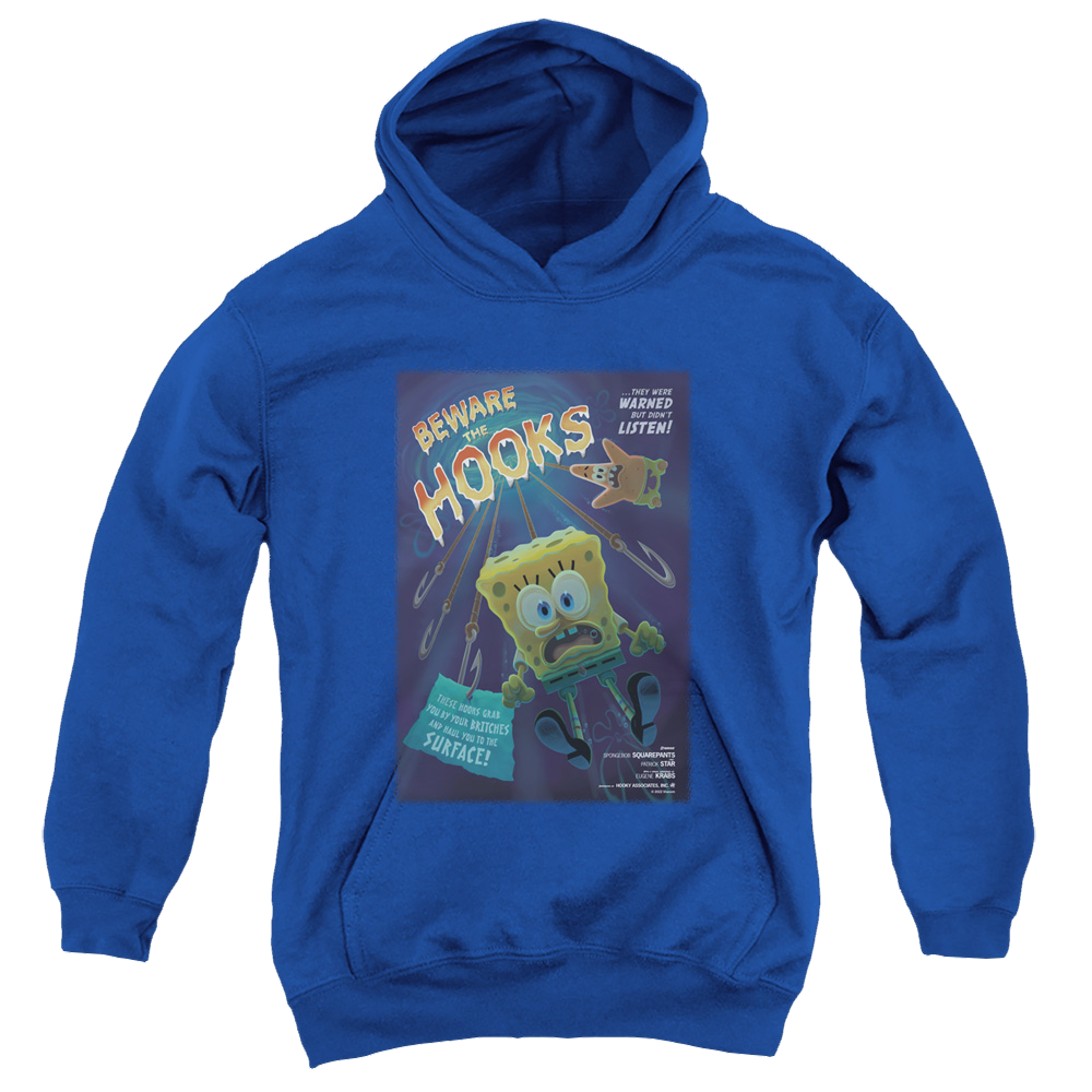 SpongeBob SquarePants Beware The Hooks - Youth Hoodie Youth Hoodie (Ages 8-12) SpongeBob SquarePants