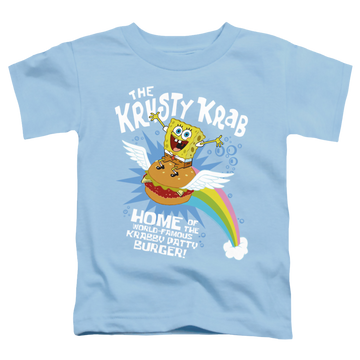 Light blue toddler t-shirt with SpongeBob SquarePants Burger Rider graphic