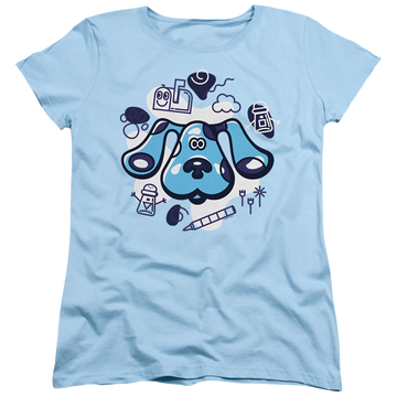 Light blue women's t-shirt with Blue's Clues And Friends graphic