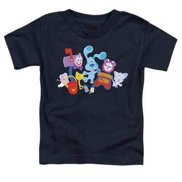 Navy toddler t-shirt with Blue's Clues Friend Party graphic