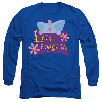 Royal men's long sleeve t-shirt with Blue's Clues Let’S Imagine! graphic