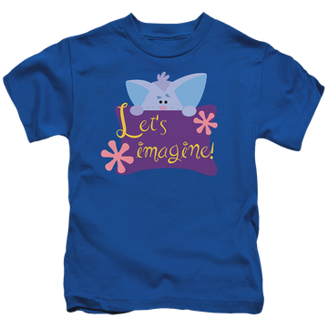 Royal kid's t-shirt for ages 4 to 7 with Blue's Clues Let’S Imagine! graphic