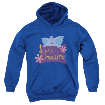 Royal youth hoodie for ages 8 to 12 with Blue's Clues Let’S Imagine! graphic