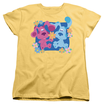 Banana women's t-shirt with Blue's Clues Magenta And Flowers graphic