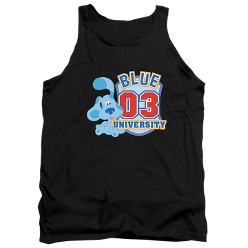 Black men's tank with Blue's Clues University graphic