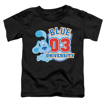 Black toddler t-shirt with Blue's Clues University graphic