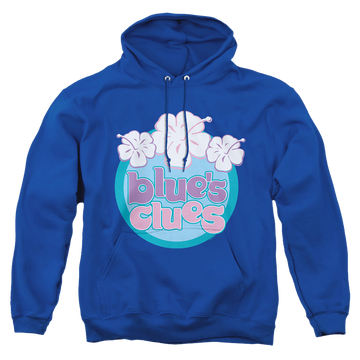 Royal pullover hoodie with Blue's Clues Hawaiian Flowers graphic