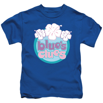 Royal kid's t-shirt for ages 4 to 7 with Blue's Clues Hawaiian Flowers graphic