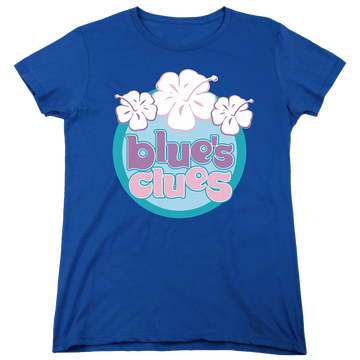 Royal women's t-shirt with Blue's Clues Hawaiian Flowers graphic
