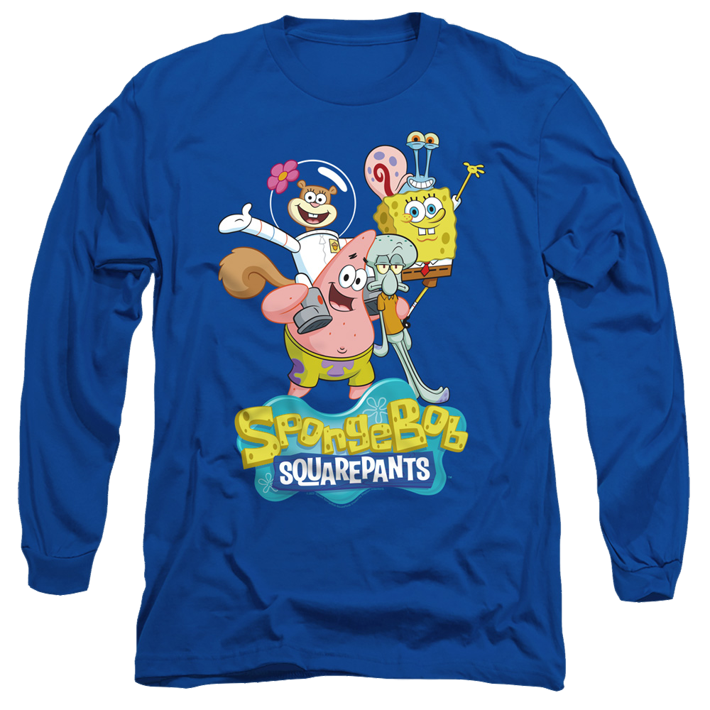 SpongeBob SquarePants Spongebob Group Shot - Men's Long Sleeve T-Shirt Men's Long Sleeve T-Shirt SpongeBob SquarePants