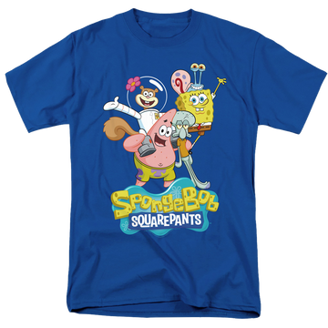 Royal men's regular fit t-shirt with SpongeBob SquarePants Spongebob Group Shot graphic