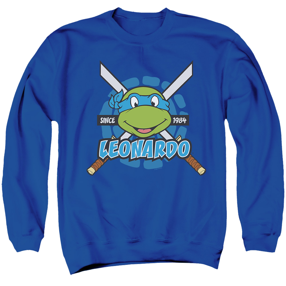 Teenage Mutant Ninja Turtles Leonardo Since 1984 - Men's Crewneck Sweatshirt Men's Crewneck Sweatshirt Teenage Mutant Ninja Turtles