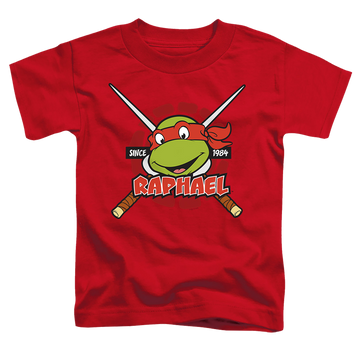 Red toddler t-shirt with Teenage Mutant Ninja Turtles Raphael Since 1984 graphic