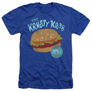 Royal men's heather t-shirt with SpongeBob SquarePants Krusty Krab graphic