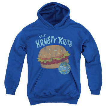 Royal youth hoodie for ages 8 to 12 with SpongeBob SquarePants Krusty Krab graphic