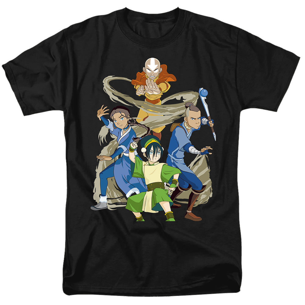 Avatar The Last Airbender Team Avatar Elements - Men's Regular Fit T-Shirt Men's Regular Fit T-Shirt Avatar The Last Airbender