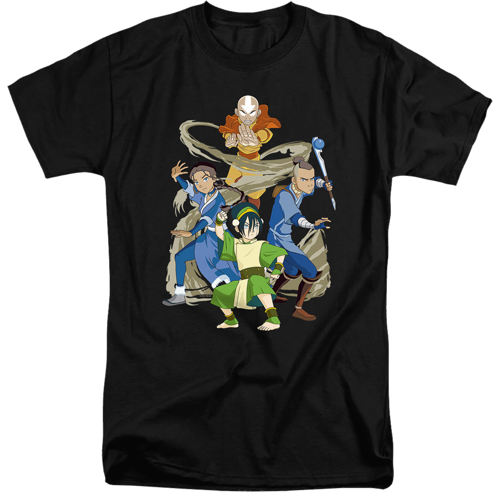Avatar The Last Airbender Team Avatar Elements - Men's Tall Fit T-Shirt Men's Tall Fit T-Shirt Avatar The Last Airbender