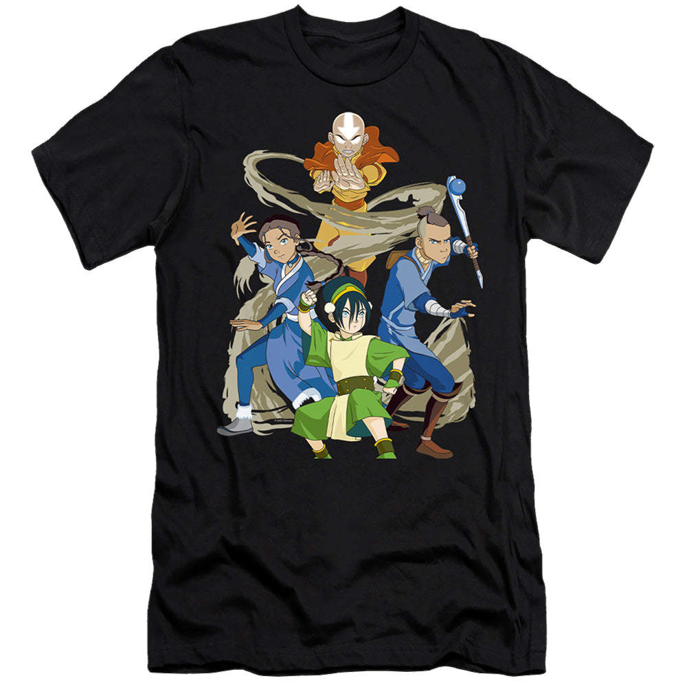 Avatar The Last Airbender Team Avatar Elements - Men's Premium Slim Fit T-Shirt Men's Premium Slim Fit T-Shirt Avatar The Last Airbender