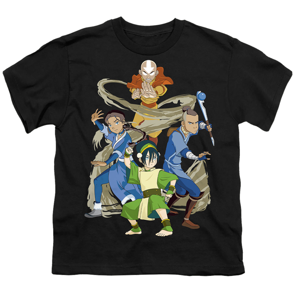 Avatar The Last Airbender Team Avatar Elements - Youth T-Shirt Youth T-Shirt (Ages 8-12) Avatar The Last Airbender