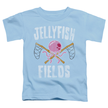 Light blue toddler t-shirt with SpongeBob SquarePants Jellyfish Fields graphic
