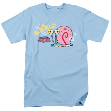 Light blue men's regular fit t-shirt with SpongeBob SquarePants Gary The Snail graphic