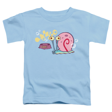 Light blue kid's t-shirt for ages 4 to 7 with SpongeBob SquarePants Gary The Snail graphic