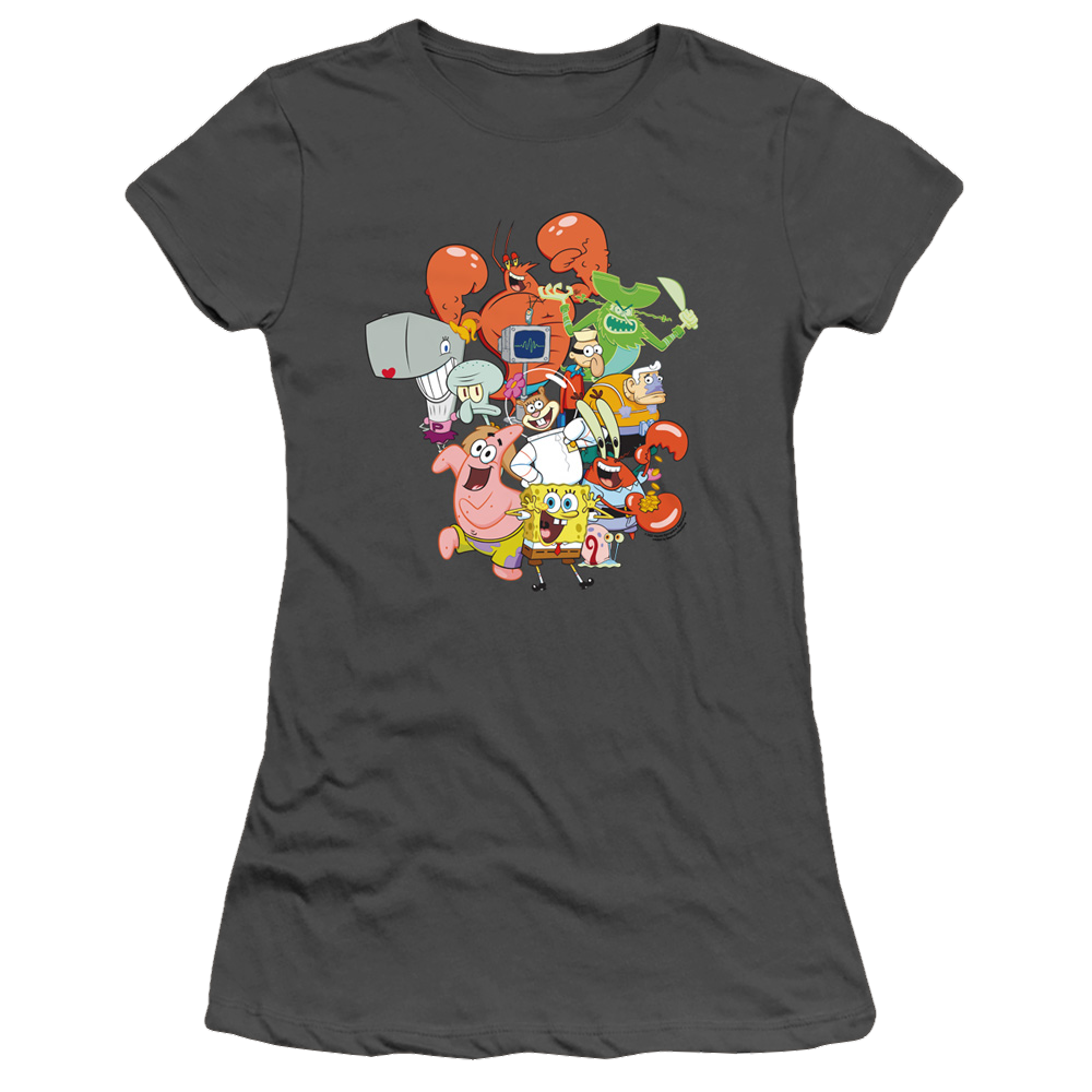 SpongeBob SquarePants The Whole Gang - Juniors T-Shirt Juniors T-Shirt SpongeBob SquarePants