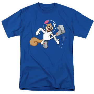 Royal men's regular fit t-shirt with SpongeBob SquarePants Karate Sandy graphic