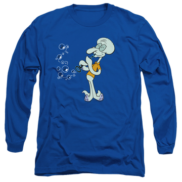 Royal men's long sleeve t-shirt with SpongeBob SquarePants Squidward’S Clarinet graphic