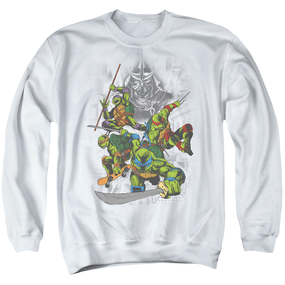 Teenage Mutant Ninja Turtles Shredder And Turtles Comic - Men's Crewneck Sweatshirt Men's Crewneck Sweatshirt Teenage Mutant Ninja Turtles