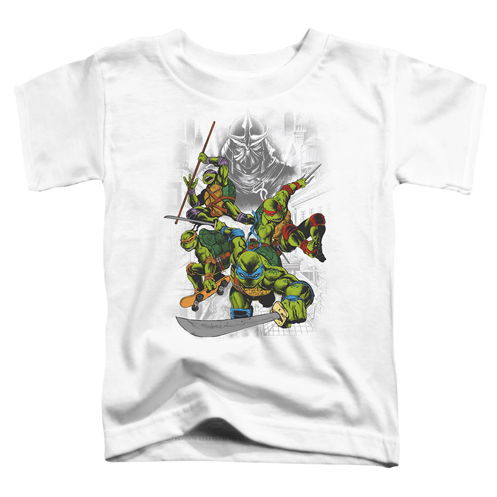 Teenage Mutant Ninja Turtles Shredder and Turtles Comic Women's Cotton Short-Sleeve T-Shirt - Special Order