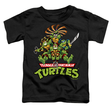 Black toddler t-shirt with Teenage Mutant Ninja Turtles Manga Turtles graphic