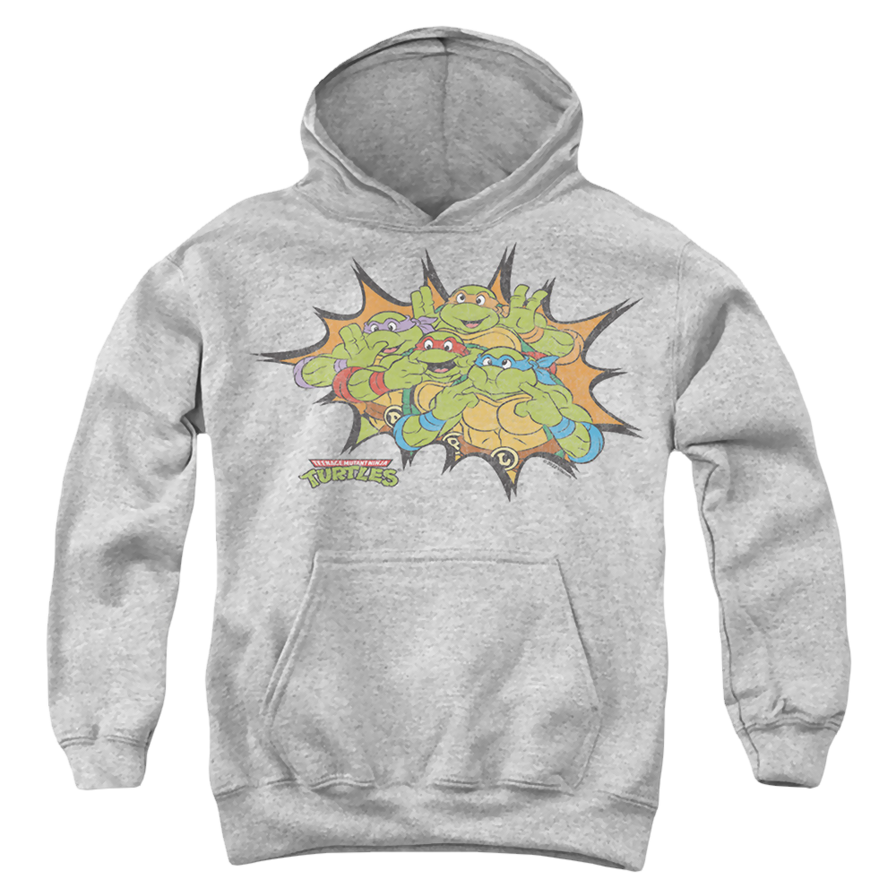 Teenage Mutant Ninja Turtles Funny Face Turtles - Youth Hoodie Youth Hoodie (Ages 8-12) Teenage Mutant Ninja Turtles